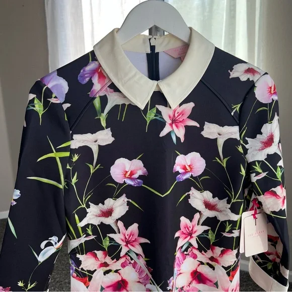NWT Ted Baker Youma Mirrored Tropics Mini Dress - Picture 9 of 14